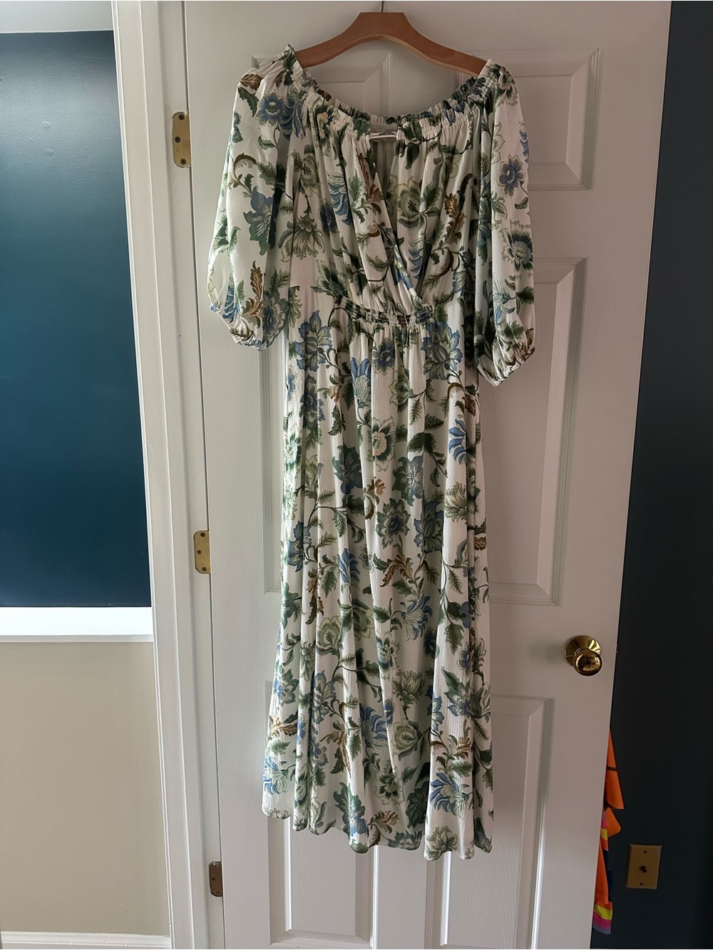 LOFT off the shoulder floral maxi dress - 6